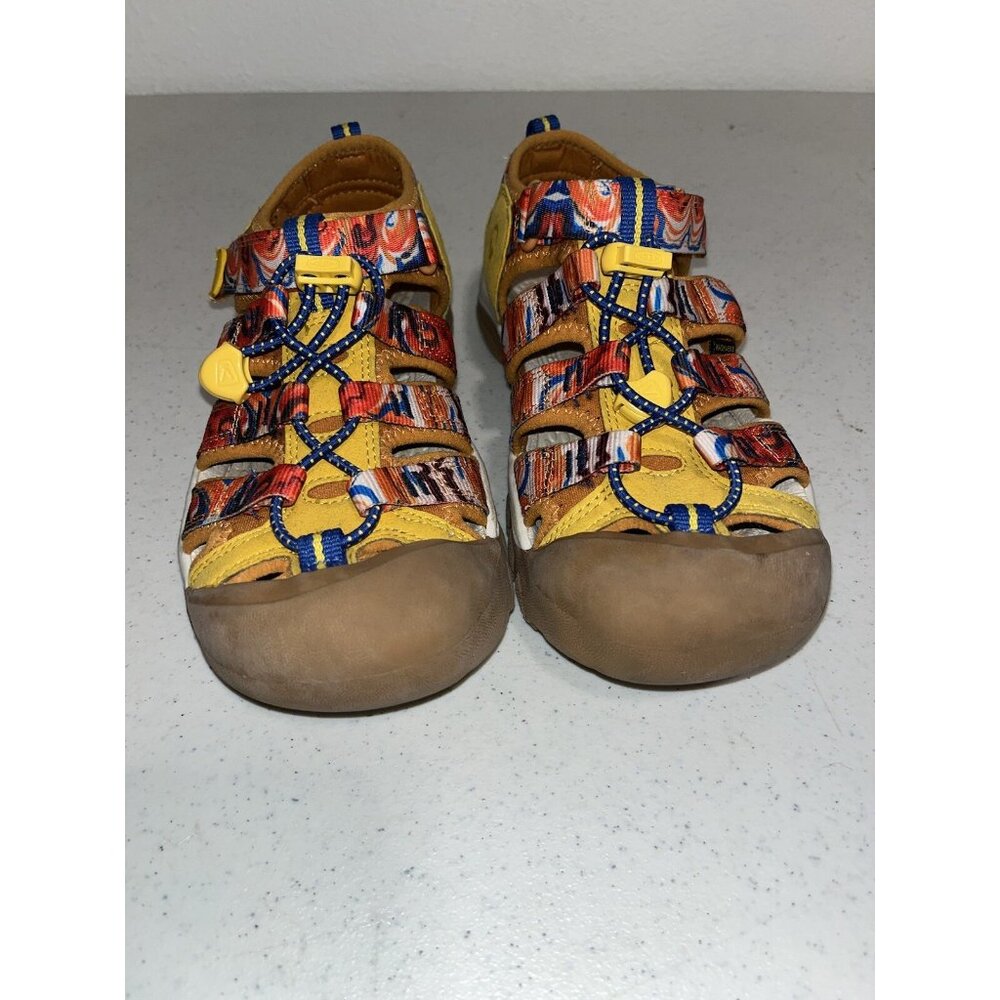 Keen Newport X Outdoor Afro Closed Toe Sandal Waterproof Shoe Hiking Kids Size 3 - Picture 2 of 9